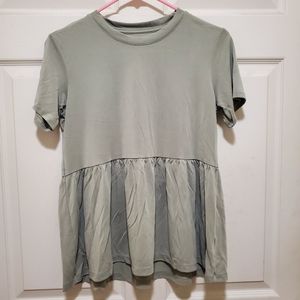 American Eagle Outfitters Baby Doll Top, Sage Green, Size XS Stretch